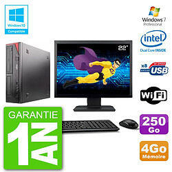 PC Fujitsu Esprimo E520 Ecran 22" G3220 RAM 4Go Disque 250Go Graveur DVD Wifi W7 · Occasion 