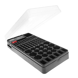 106 grilles Organisateur de La Batterie Boîte de Rangement Case avec Détachable Checker 13x7x3 pouces