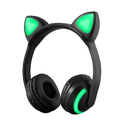 Universal Casque oreille chat mignon oreille chat lumineux bluetooth compatible 5.0 casque casque sans fil 7 changement de couleur