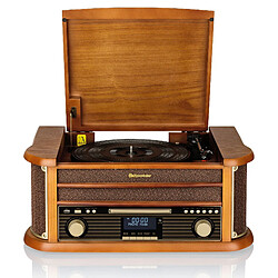 Roadstar ROAHIF1993DBT HiFi rétro Bois avec Tourne-disques (Bluetooth, FM, CD) Couleur Bois