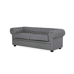 Acheter Beliani Canapé en cuir gris CHESTERFIELD