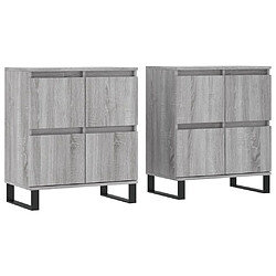 Maison Chic Ensemble de 2 Buffets,commode,console pour rangement sonoma gris bois d'ingénierie -MN95086