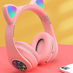 Universal Rangement pliable macron rose lolita casque lumineux oreille chat casque avec boutons 