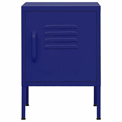 Avis Maison Chic Table de chevet,Table de nuit,Table d'appoint pour salon Bleu marine 35x35x51 cm Acier -MN46708