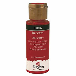 Rayher Peinture acrylique tous usages mat 59 ml - Rouge 