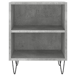 Acheter Maison Chic Table de chevet,Table de Nuit,Meuble de Rangement gris béton 40x30x50 cm bois d'ingénierie