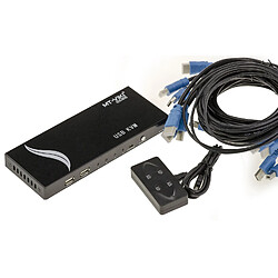 Kalea-Informatique KVM Switch Automatique Souris Clavier Ecran 4 PC - HDMI / USB - Controle à disatnce, auto alimenté, avec cordons - 4096x2160