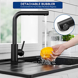 Acheter Cecipa max Mitigeur Avec Douchette Extractible Robinet Cuisine Inox Avec Barboteur Démotable + Distributeur de Savon Brossée pour Evier de Cuisine