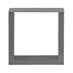 Set de 2 pieds de table Rectangulaire Gris acier 40 x 43 cm [en.casa]