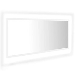 Maison Chic Miroir à LED,Miroir Lumineux LED de salle de bain Blanc 100x8,5x37 cm Acrylique -MN23701