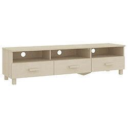 Maison Chic Meuble TV scandinave - Banc TV pour salon HAMAR Marron miel 158x40x40 cm Bois massif de pin -MN90182