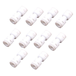 10pcs 1/4 ""adaptateur de connexion de robinet à tournant sphérique de tube d'eau à connexion rapide droit robinet pour l'eau RO