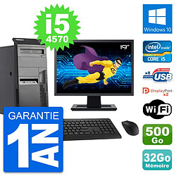 PC Tour Lenovo M83 Ecran 19" Intel i5-4570 RAM 32Go Disque 500Go Windows 10 Wifi · Occasion 