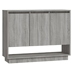 Maison Chic Buffet,Meuble de Rangement,commode pour salon,Cuisine Sonoma gris 97x31x75 cm Aggloméré -MN97679