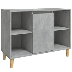 vidaXL Meuble d'évier gris béton 80x33x60 cm bois d'ingénierie