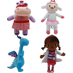 Universal 4pcs Doctor Doc Mcstuffins Muffin Hippo Plush Toy Doll 30cm() 