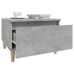 Acheter vidaXL Table d'appoint Gris béton 50x46x35 cm Bois d'ingénierie