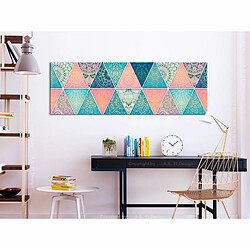 Paris Prix Tableau Imprimé Oriental Triangles Narrow 40 x 120 cm