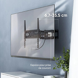 Onkron Support TV Mural pour 32 - 65 Pouces Ecran, Bras TV Mural Articulé de 45 kg - Fixation Murale TV avec VESA 100x100 - VESA 400x400 mm/Support Television Mural Pivotant Inclinable STE644-B Noir pas cher