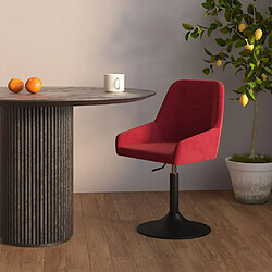 vidaXL Tabouret de bar Rouge bordeaux Velours 