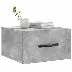 Avis Maison Chic Table de chevet murale - Table de Nuit gris béton 35x35x20 cm