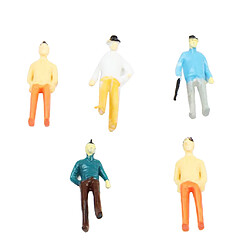 5 pièces peintes couleur modèle personnes miniature figure train mise en scène 75 cm pas cher