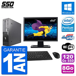 PC Fujitsu E500 E85+ DT Ecran 22" Intel G630 RAM 8Go SSD 120Go Windows 10 Wifi · Occasion 