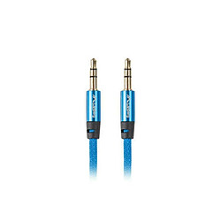 Câble Audio Jack (3,5 mm) Lanberg CA-MJMJ-10CU-0010-BL Bleu 1 m 