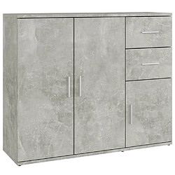 Maison Chic Buffet,Meuble de Rangement,commode pour salon,Cuisine Gris béton 91x29,5x75 cm Bois d'ingénierie -MN48034