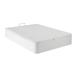 Vente-Unique Ensemble 160 x 200 cm sommier coffre blanc + matelas ressorts et mémoire de forme ép.15cm - WOLKENLOS de MORGENGOLD pas cher