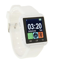 Avis Wewoo Montre connectée blanc pour Android Téléphone Mobile, Appeler Appel de / Musique / Podomètre / Moniteur de Sommeil / Anti-perdus Bluetooth Santé Smartwatch 1.5 pouces Écran LCD