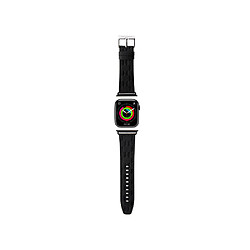 Karl Lagerfeld Bracelet pour Apple Watch 38/40/41mm en PU Monogram Noir