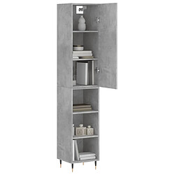 Avis Maison Chic Buffet,Meuble de Rangement,commode pour salon,Cuisine Gris béton 34,5x34x180 cm Bois d'ingénierie -MN91359