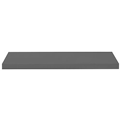 Avis vidaXL Étagère murale flottante 2 pcs Gris brillant 80x23,5x3,8 cm MDF