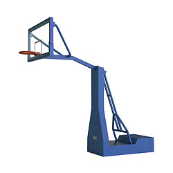 Modèle De Cerceau De Basket-ball En Plastique 1/32 Pour Figurines D'action Accessoires De Scène Bleu