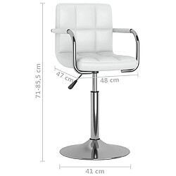 vidaXL Chaise de salle à manger Blanc Similicuir pas cher