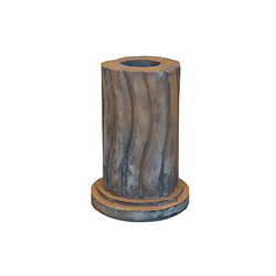 Jardinex Socle statue pierr... 60 cm - Rouille