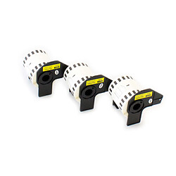 vhbw 3x Rouleau d'étiquettes compatible avec Brother P-Touch QL-650TD, QL-700, QL-710, QL-710W, QL-720, QL-720NW remplace Brother DK-22606 