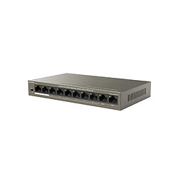 Tenda TEF1110P-8-63W commutateur réseau Non-géré Fast Ethernet (10/100) Connexion Ethernet, supportant l'alimentation via ce port (PoE) Noir