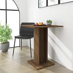 vidaXL Table de bistro Chêne marron 60x60x75 cm Bois d'ingénierie