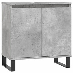 vidaXL Armoire de bain gris béton 58x33x60 cm bois d'ingénierie