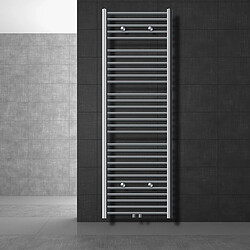 LuxeBath Radiateur sèche-serviette salle de bain acier chrome connexion central 60x180 cm