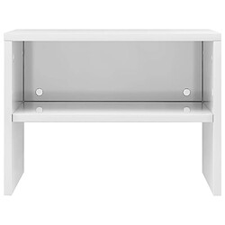 Avis vidaXL Table de chevet Blanc brillant 40x30x30 cm Bois ingénierie