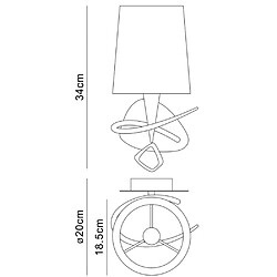 Luminaire Center Applique murale Mara avec interrupteur 1 Ampoule E14, chrome poli avec Abat jour noir