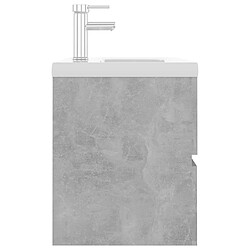 Acheter vidaXL Armoire d'évier et lavabo intégré gris béton bois d'ingénierie