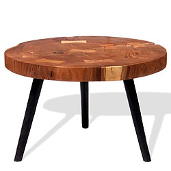 Acheter vidaXL Table basse Bois d'acacia massif (55-60)x40 cm