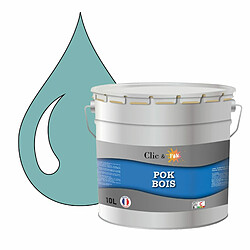 Pok Peinture de Finition Solvantée Laque Semi-Brillante Boiseries Intérieures et Extérieures - 10L - RAL 6034 - Turquoise Pastel POK BOIS Vert : Peinture de Finition Solvantée Laque Semi-Brillante Boiseries Intérieures et Extérieures - 10L - RAL 6034 - Turquoise Pastel