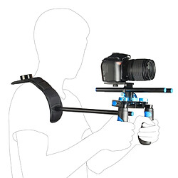 Wewoo Stabilisateur appareil photo noir Double Support de d'Épaule Kit de DSLR pas cher