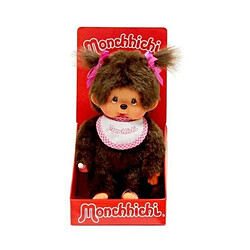 Bandai Monchhichi Fille Bavoir Rose 20 cms