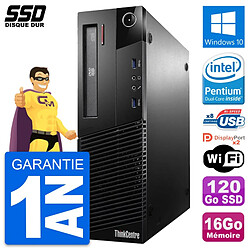 PC Lenovo ThinkCentre M93p SFF Intel G3220 RAM 16Go SSD 120Go Windows 10 Wifi · Occasion 